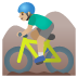 🚵🏼‍♂️ man mountain biking: medium-light skin tone display on Google